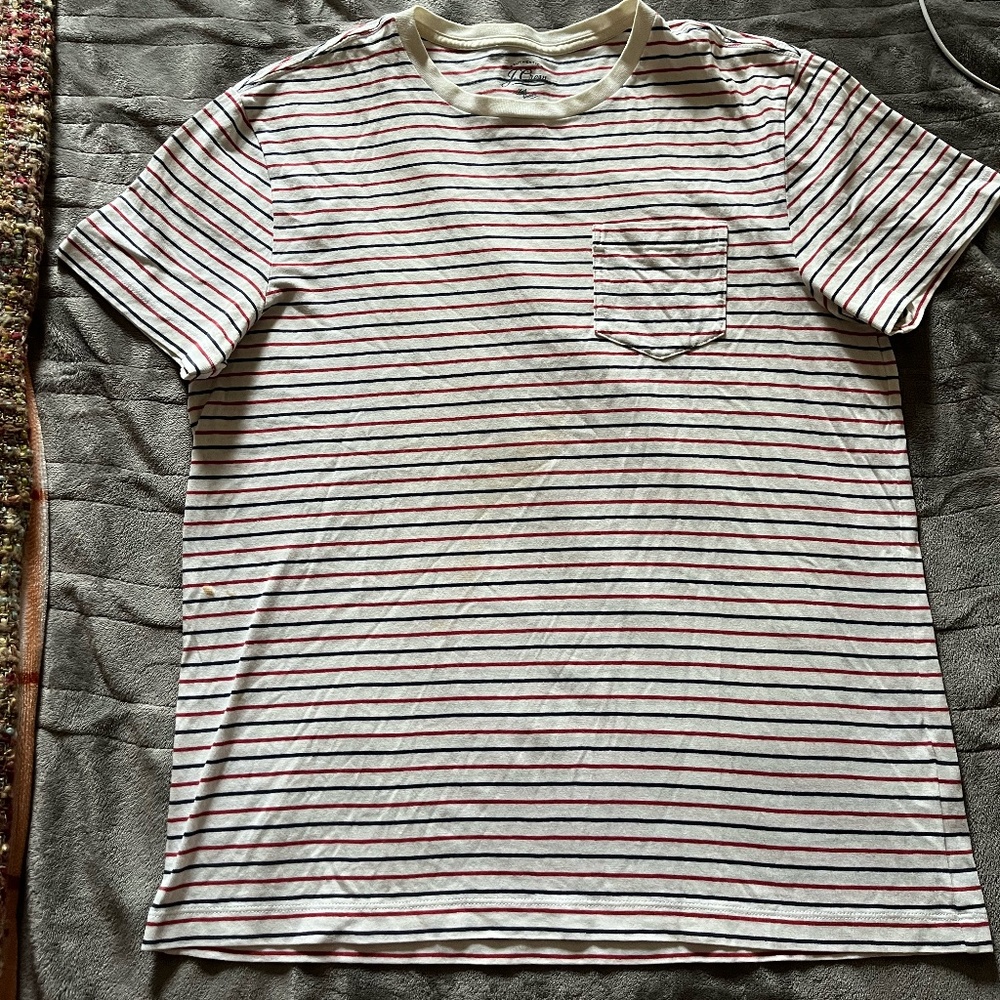 J Crew Striped Cotton Tee
